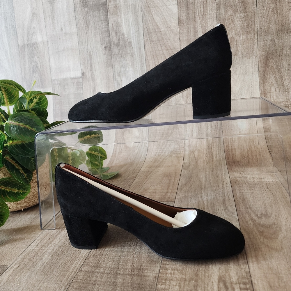 Margaux The Heel in Black Suede NWT Size EU 37/ US 7M - Picture 6 of 16